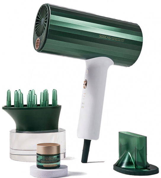 Фен для волос Xiaomi Soocas Dryer Hair Collagen HMH 001, зелёный фото 2